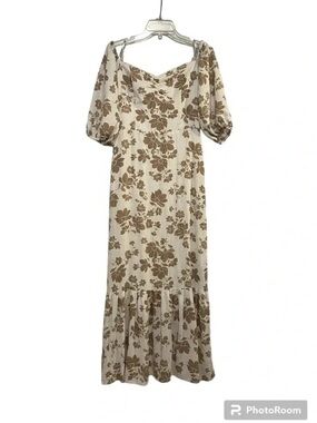 Studio F Floral Off Shoulder Maxi Dress Sz 6